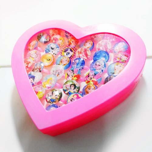Caja de anillos infantiles x 36 u. Dibus