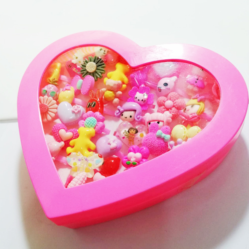 Caja de anillos infantiles x 36 u. Brillante
