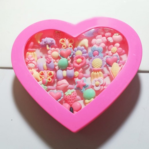 Caja de anillos infantiles x 36 u. Opacos