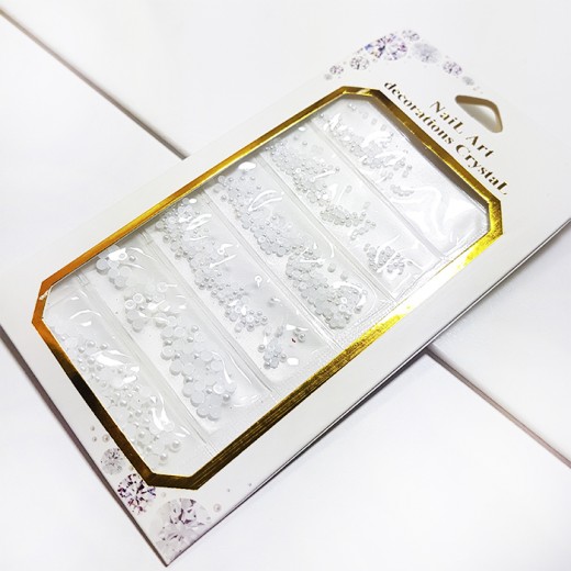 Apliques para uñas blanco