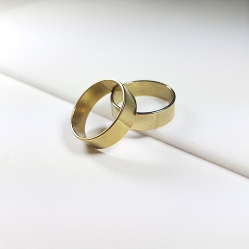 Anillos tipo alianza oro x 36 u.