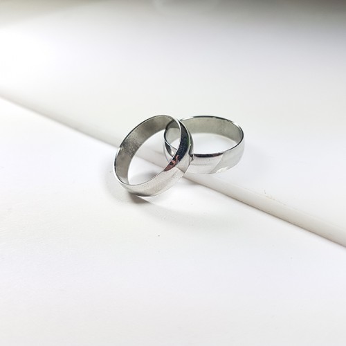 Anillos tipo alianza curvo plata x 36 u.