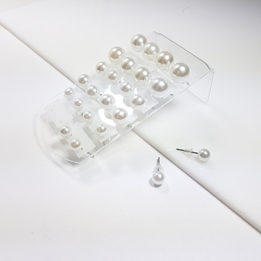 Set de aros Perlas Mix x 24 u.