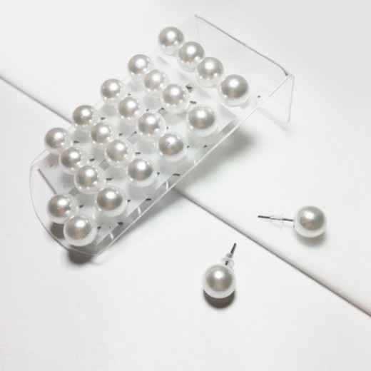 Set de aros Perlas Grandes x 24 u.