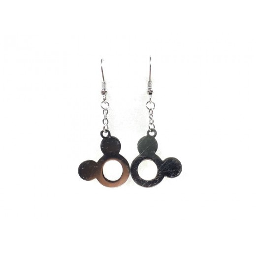 Aros Colgantes de Acero Mickey