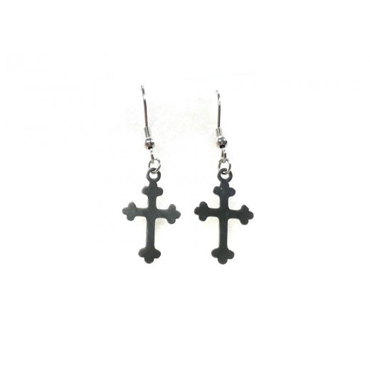 Aros Colgantes de Acero Cruz