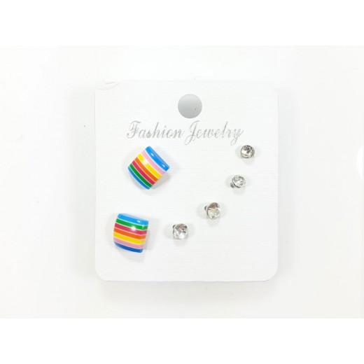 Set de Aros Candy Cuadrados