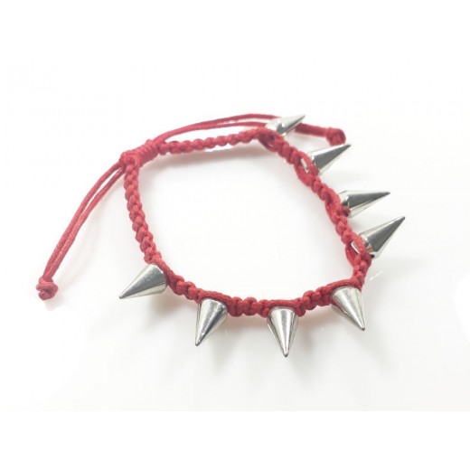 Pulsera Regulable de Hilo Encerado con Púas