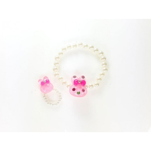 Set de Anillo y Pulsera Conejito