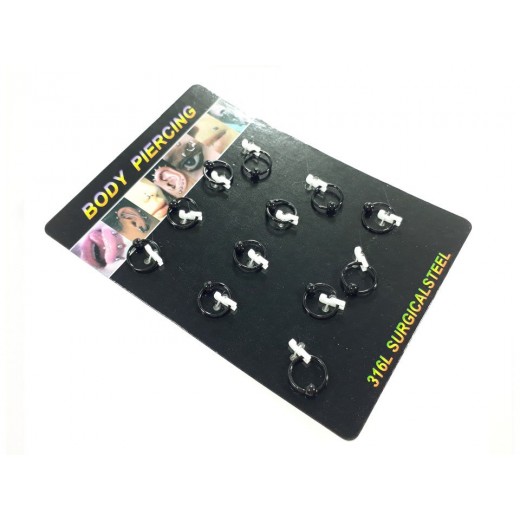 Piercings Bull Cerrado Acero Negros