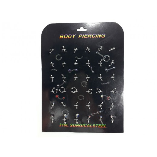 Mix de Piercings Acero de colores